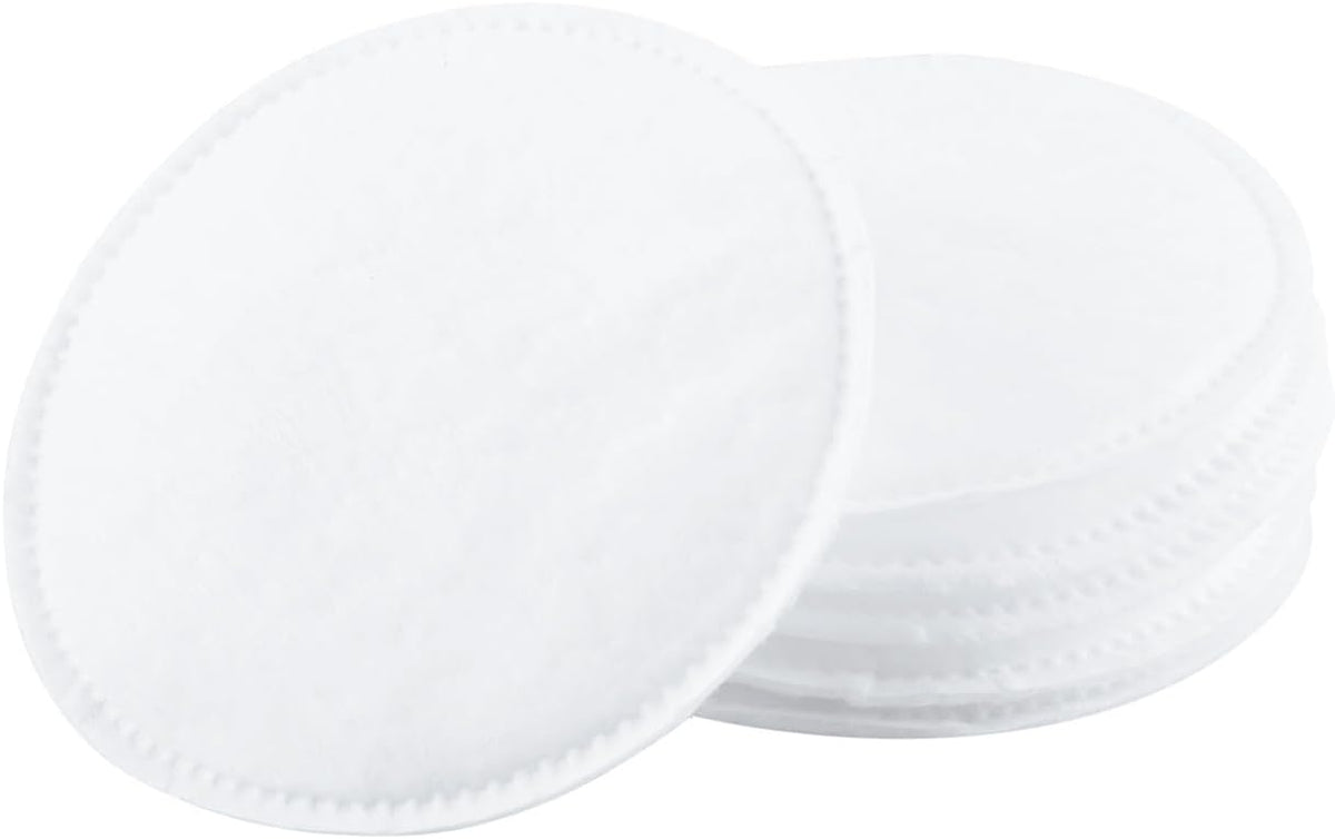 Swisspers Make-Up Pads, 80 Pack - 100% Pure Cotton, Triple-Combed Plump Pads with Stitched Edges, Ideal for Micellar Water & Makeup Removal