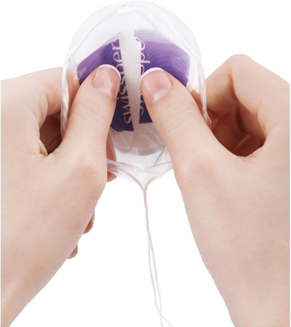 Swisspers Make-Up Pads, 80 Pack - 100% Pure Cotton, Triple-Combed Plump Pads with Stitched Edges, Ideal for Micellar Water & Makeup Removal
