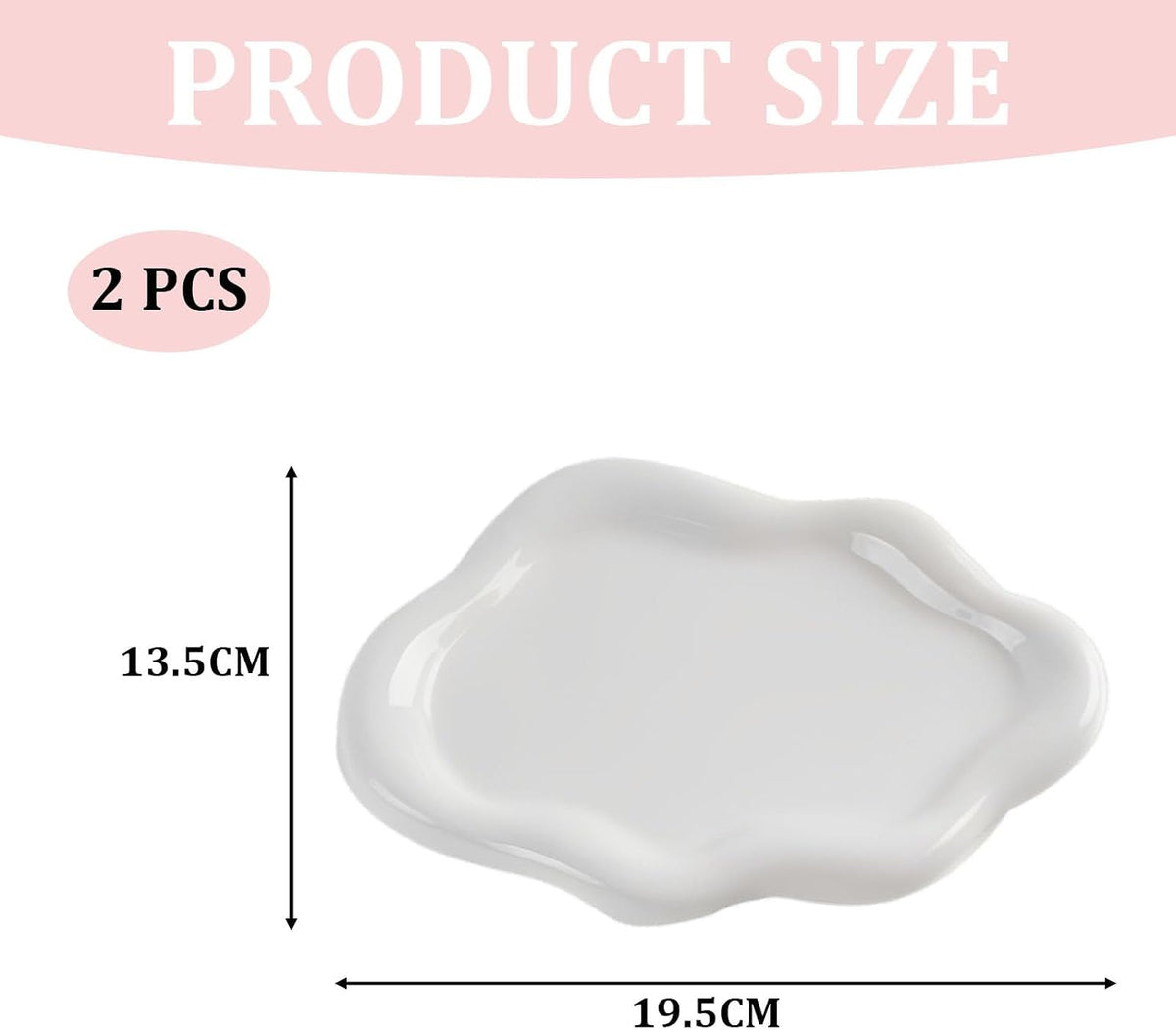 2pcs Trinket Tray Bedroom Decor Aesthetic Tray Jewellery Trays Trinket Dish