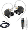 KZ ZS10 Pro 2 USB-C Gaming In-Ear Headphones - Hybrid 4BA+1DD, Dual Mic, DSP Sound Card, 4 EQ Modes