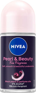 NIVEA Pearl & Beauty Fine Fragrance Roll On Deodorant 50ml - 72-Hour Anti-Perspirant for Women