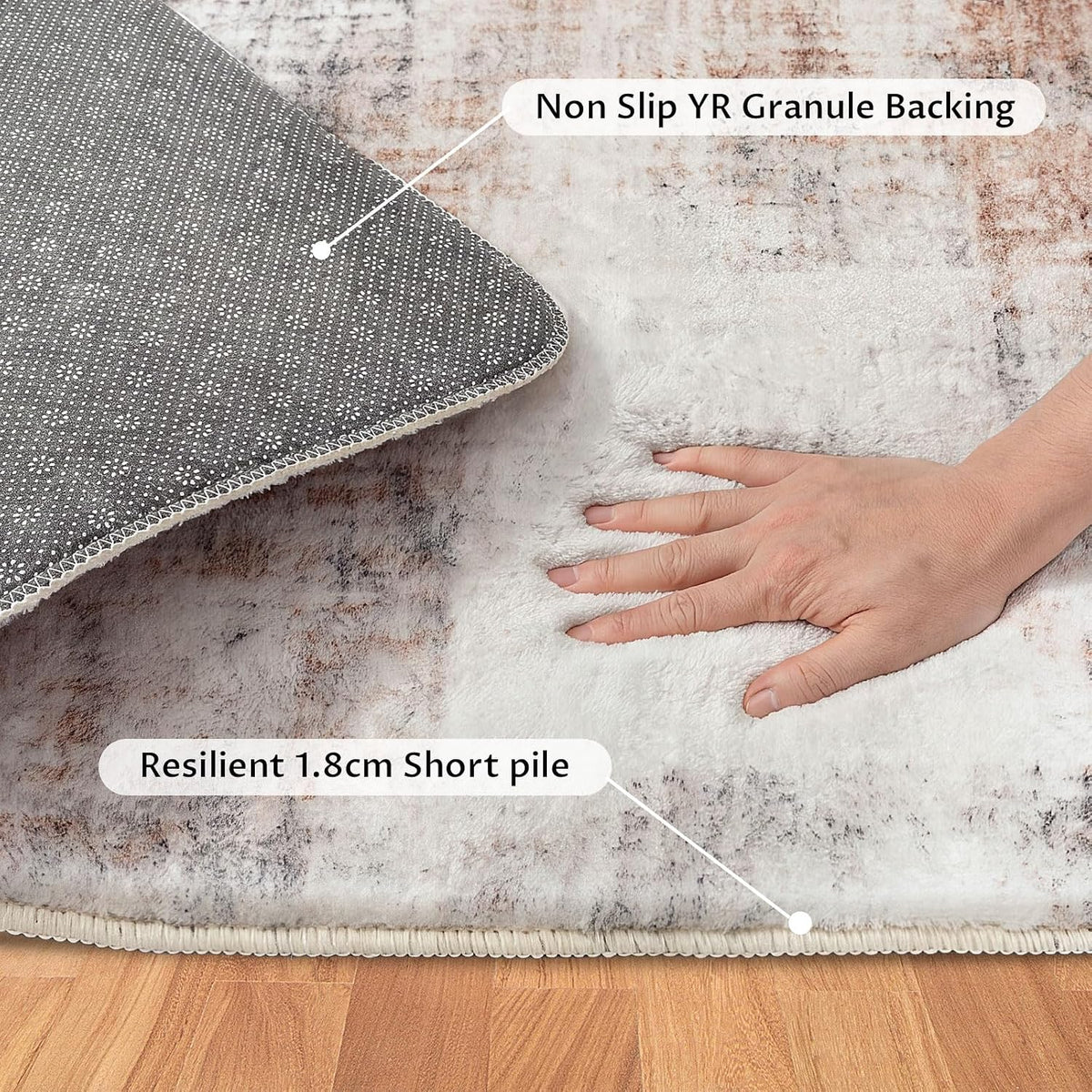 Area Rug for Living Room 120x160cm Washable Bedroom Carpet Vintage
