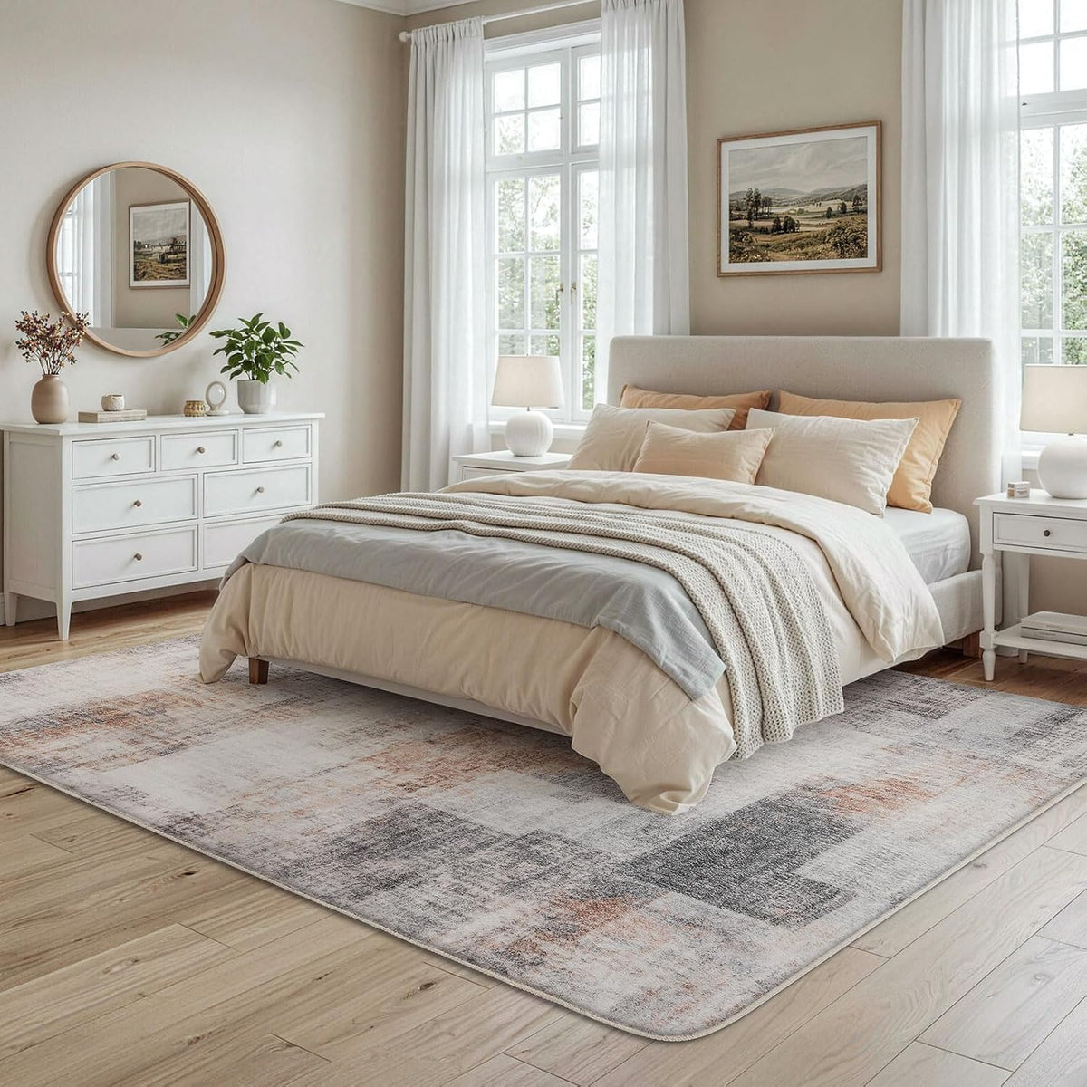 Area Rug for Living Room 120x160cm Washable Bedroom Carpet Vintage