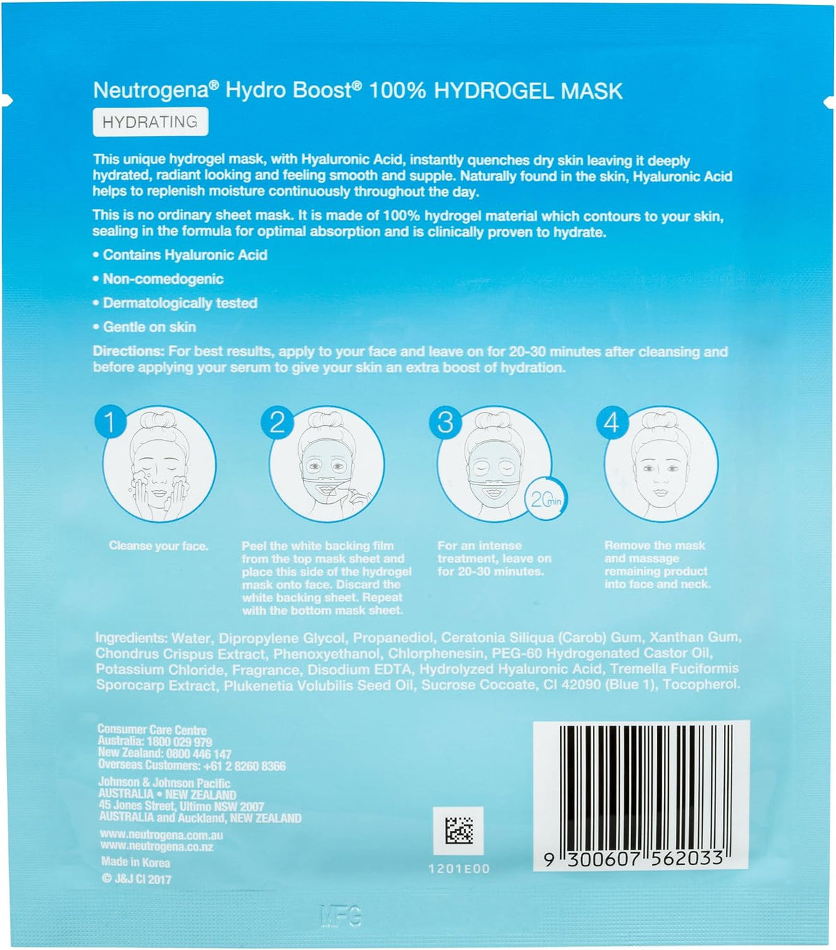 Neutrogena Hydro Boost Hydrogel Face Mask 30g